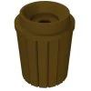 42 Gallon Brown Slatted Recycling Receptacle, Funnel Top 5" Opening -container 56bq32 1