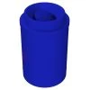 55 Gallon Blue Trash Receptacle, Funnel Top Bug Barrier Lid -container 56bs72 1 1