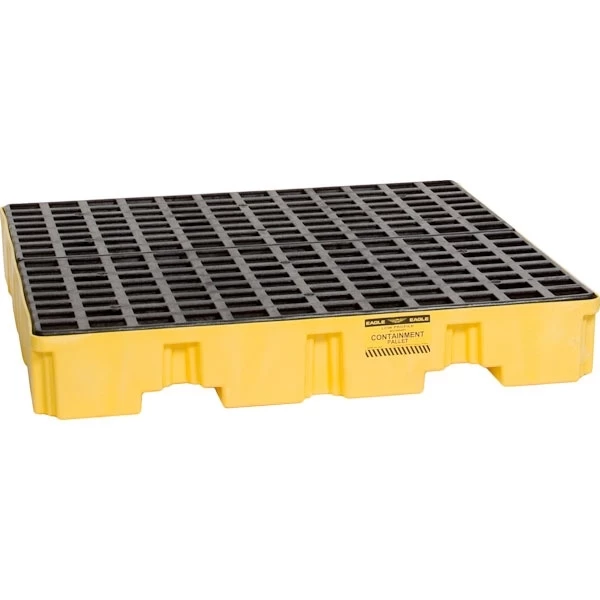 4-Drum Low-Profile Spill Containment Pallet (No Drain) - Eagle 1645ND 3 4-Drum Low-Profile Spill Containment Pallet (No Drain) - Eagle 1645ND