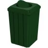 32 Gallon Green Granite Slatted Square Trash Receptacle, Bug Barrier Lid -container 56bt24 1