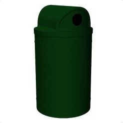 55 Gallon Green Granite Recycling Receptacle, 2-Way (Dual 5" Opening) Lid