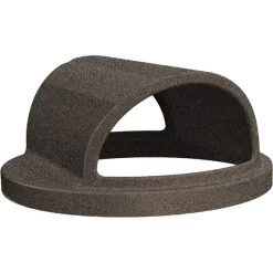 55 Gallon Drum Brown Granite Plastic 2-Way Open Trash Receptacle Lid