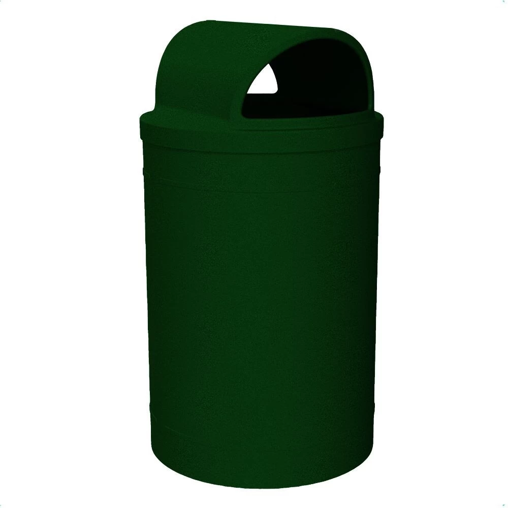 55 Gallon Green Granite Trash Receptacle, 2-Way Open Lid 3 55 Gallon Green Granite Trash Receptacle, 2-Way Open Lid