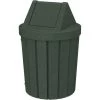 42 Gallon Green Granite Slatted Trash Receptacle, Swing Top Lid -container 56by40 1