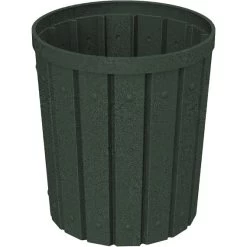 42 Gallon Green Granite Slatted Trash Receptacle, Swing Top Lid -container 56by40 2