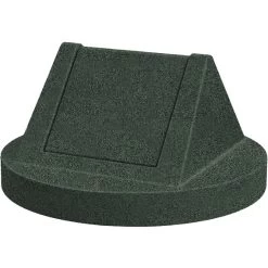 42 Gallon Green Granite Slatted Trash Receptacle, Swing Top Lid -container 56by40 3