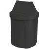 42 Gallon Black Trash Receptacle, Swing Top Lid -container 56by75 1