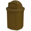 42 Gallon Brown Trash Receptacle, Dome Top Lid -container 56bz73 1
