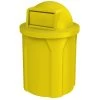 42 Gallon Yellow Trash Receptacle, Dome Top Lid 1 42 Gallon Yellow Trash Receptacle, Dome Top Lid -container 56bz78 1 1