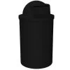 55 Gallon Black Trash Receptacle, Dome Top Lid 1 55 Gallon Black Trash Receptacle, Dome Top Lid -container 56bz88 1