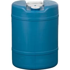 15 Gallon Blue Tight Head Plastic Drum, UN Rated, 2" NPS & 2" Buttress Fittings