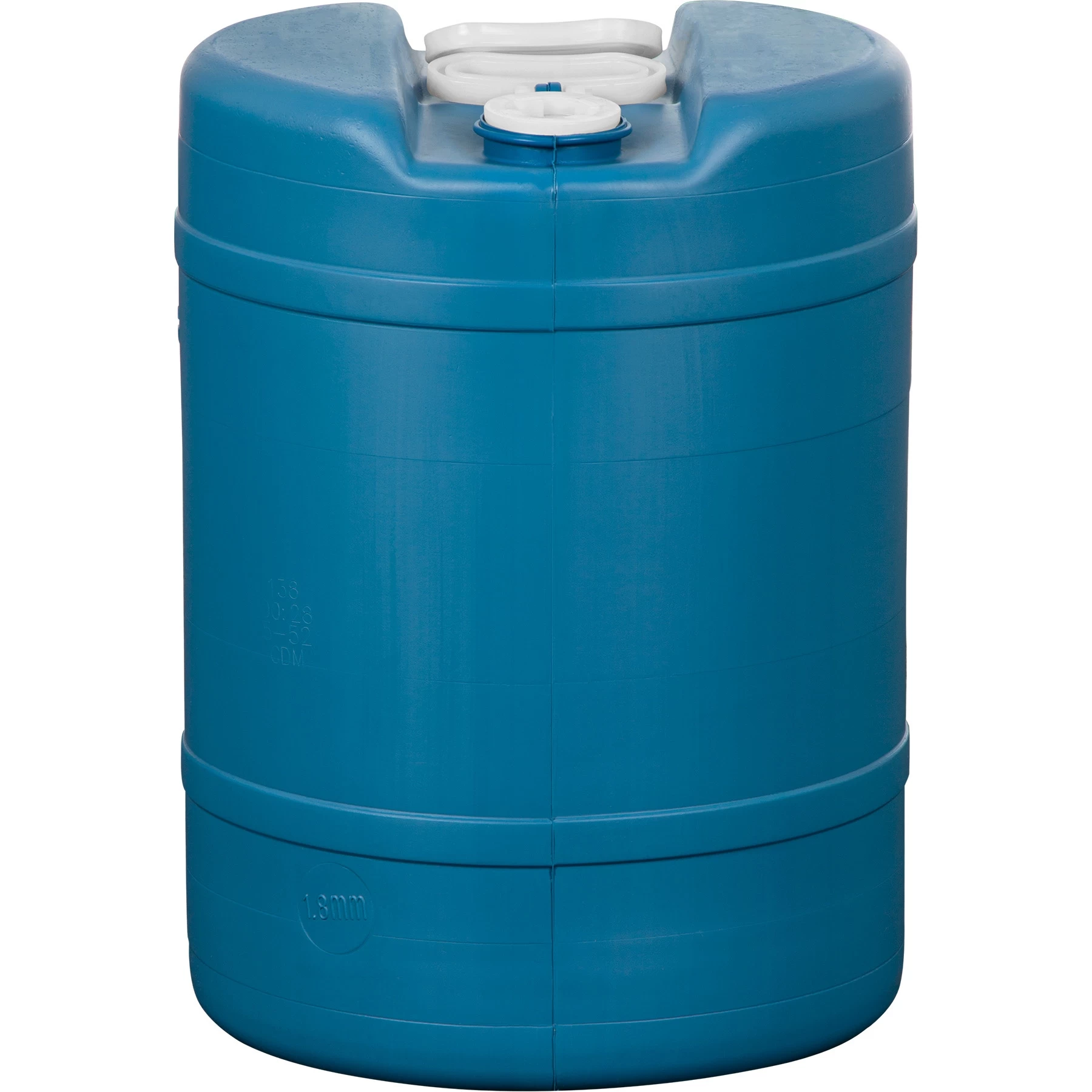15 Gallon Blue Tight Head Plastic Drum, UN Rated, 2" NPS & 2" Buttress Fittings 3 15 Gallon Blue Tight Head Plastic Drum, UN Rated, 2" NPS & 2" Buttress Fittings