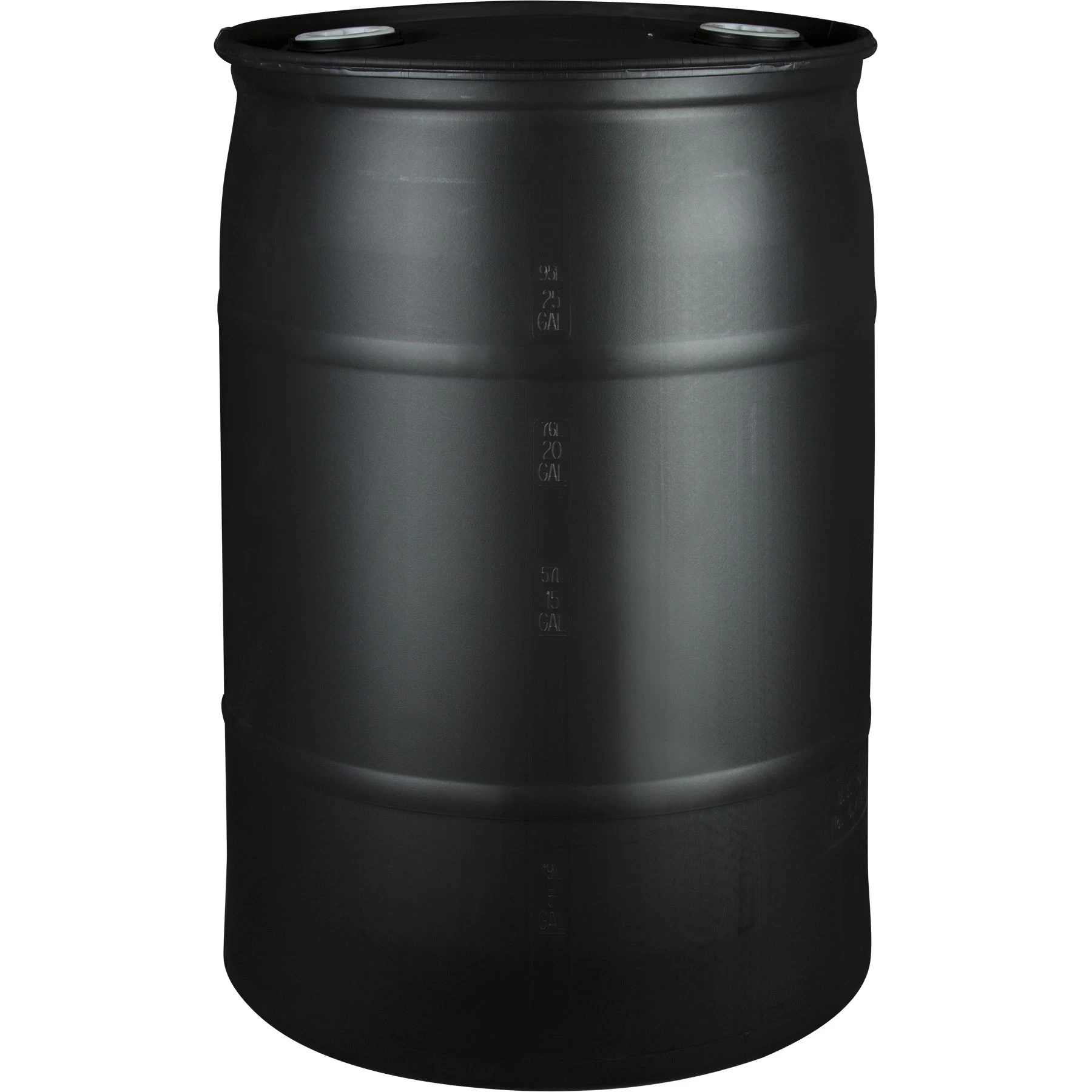 30 Gallon Black Tight Head Plastic Drum, UN Rated, 2" NPS & 2" Buttress Fittings 3 30 Gallon Black Tight Head Plastic Drum, UN Rated, 2" NPS & 2" Buttress Fittings
