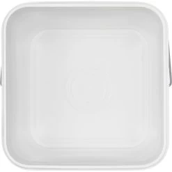 3.3 Gallon White Square Plastic Pail With Metal Handle (P8 Series) -container 56w33s 3 2