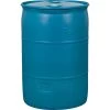55 Gallon Blue Tight Head Plastic Drum, UN Rated, 2" NPS & 2" Buttress Fittings 2 55 Gallon Blue Tight Head Plastic Drum, UN Rated, 2" NPS & 2" Buttress Fittings -container 56w55d 1 4