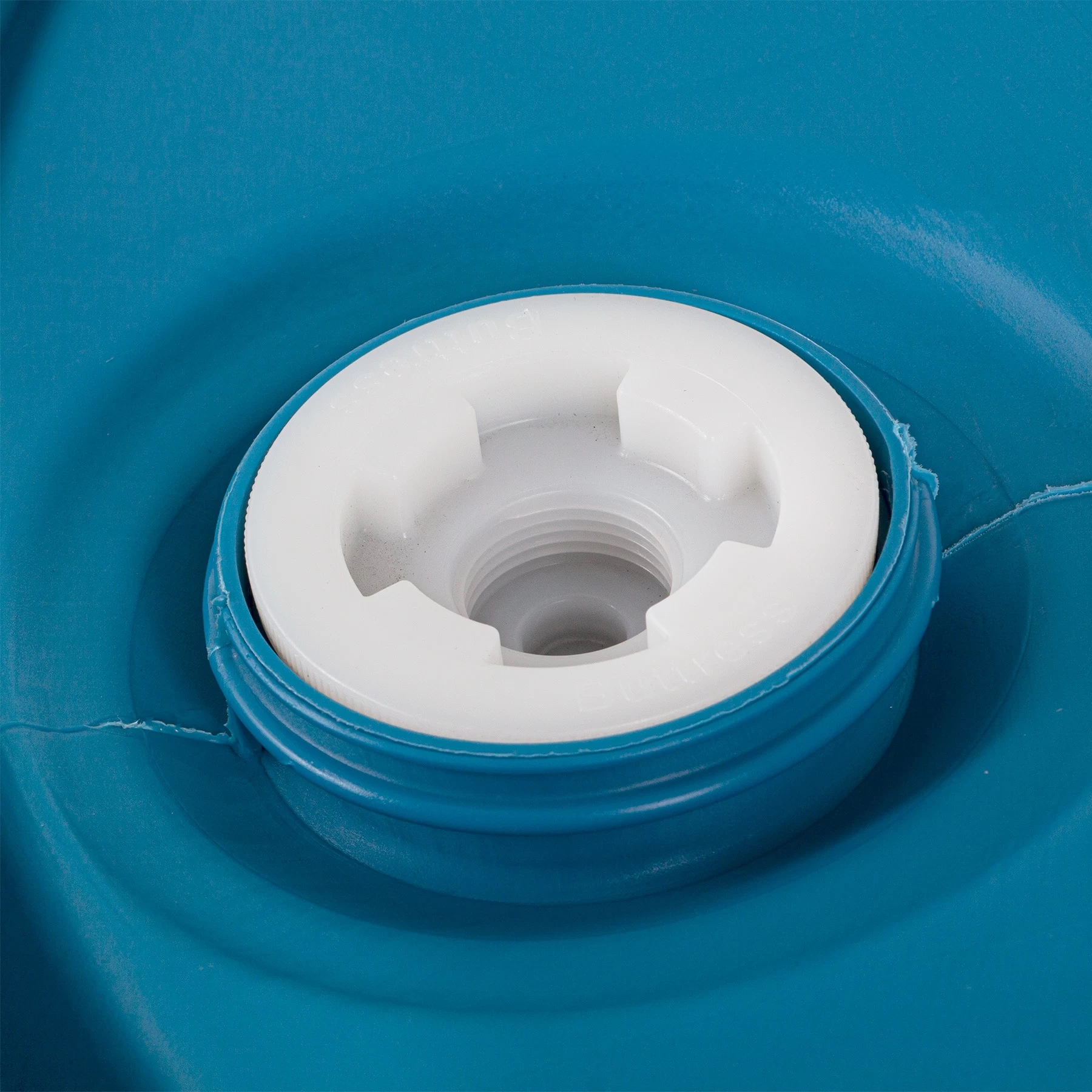 55 Gallon Blue Tight Head Plastic Drum, UN Rated, 2" NPS & 2" Buttress Fittings 5 55 Gallon Blue Tight Head Plastic Drum, UN Rated, 2" NPS & 2" Buttress Fittings - Image 3