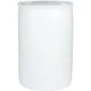 55 Gallon White Tight Head Plastic Drum, UN Rated, 2" NPT & 2" Buttress Fittings -container 56w56w 1 1