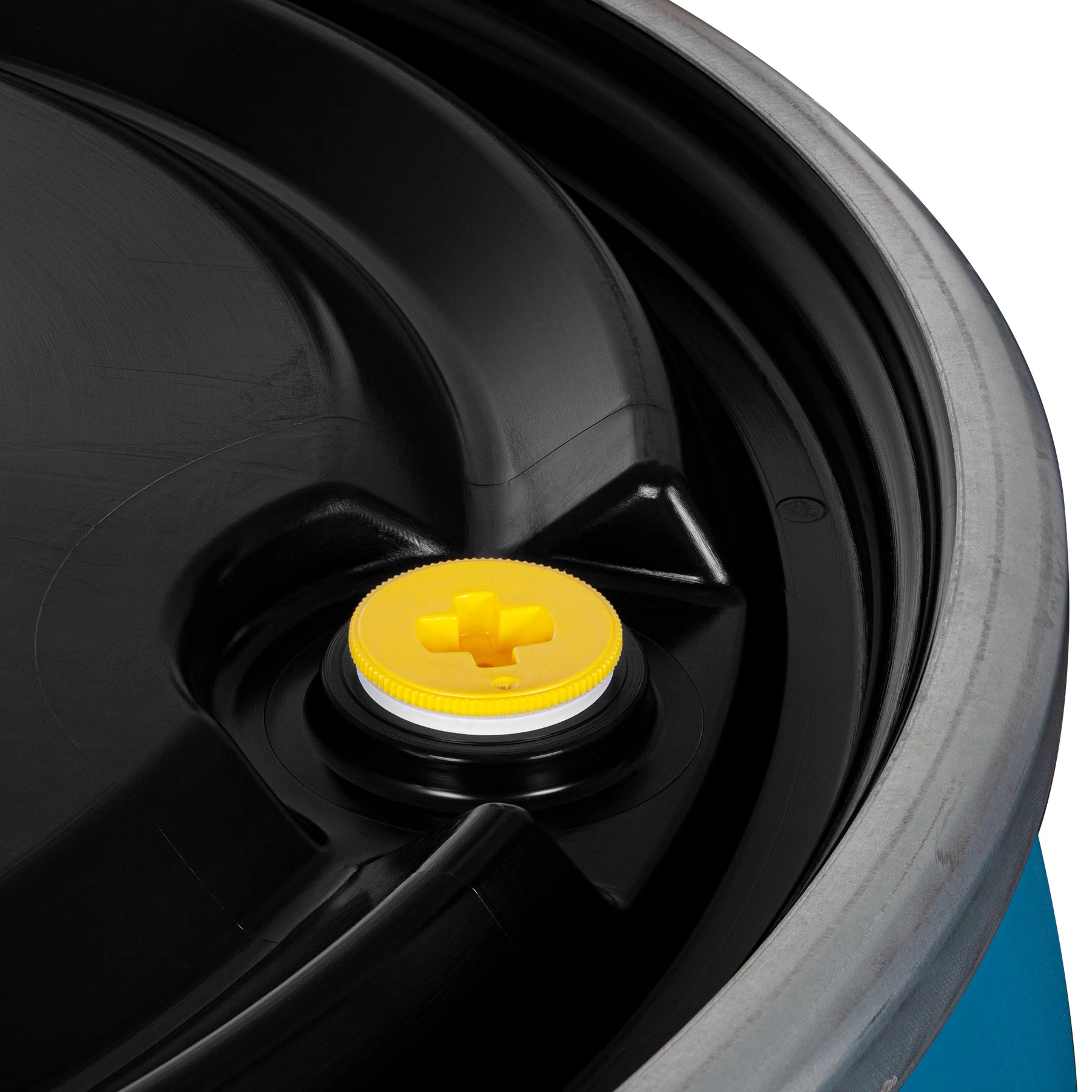 57 Gallon Blue Plastic Drum, UN Rated, 2” & 3/4” Fittings, Black Cover W/Lever Lock Ring 7 57 Gallon Blue Plastic Drum, UN Rated, 2” & 3/4” Fittings, Black Cover W/Lever Lock Ring - Image 5