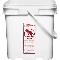 4 Gallon White EZ Stor® Diamond Weave PP Plastic Container W/Handle