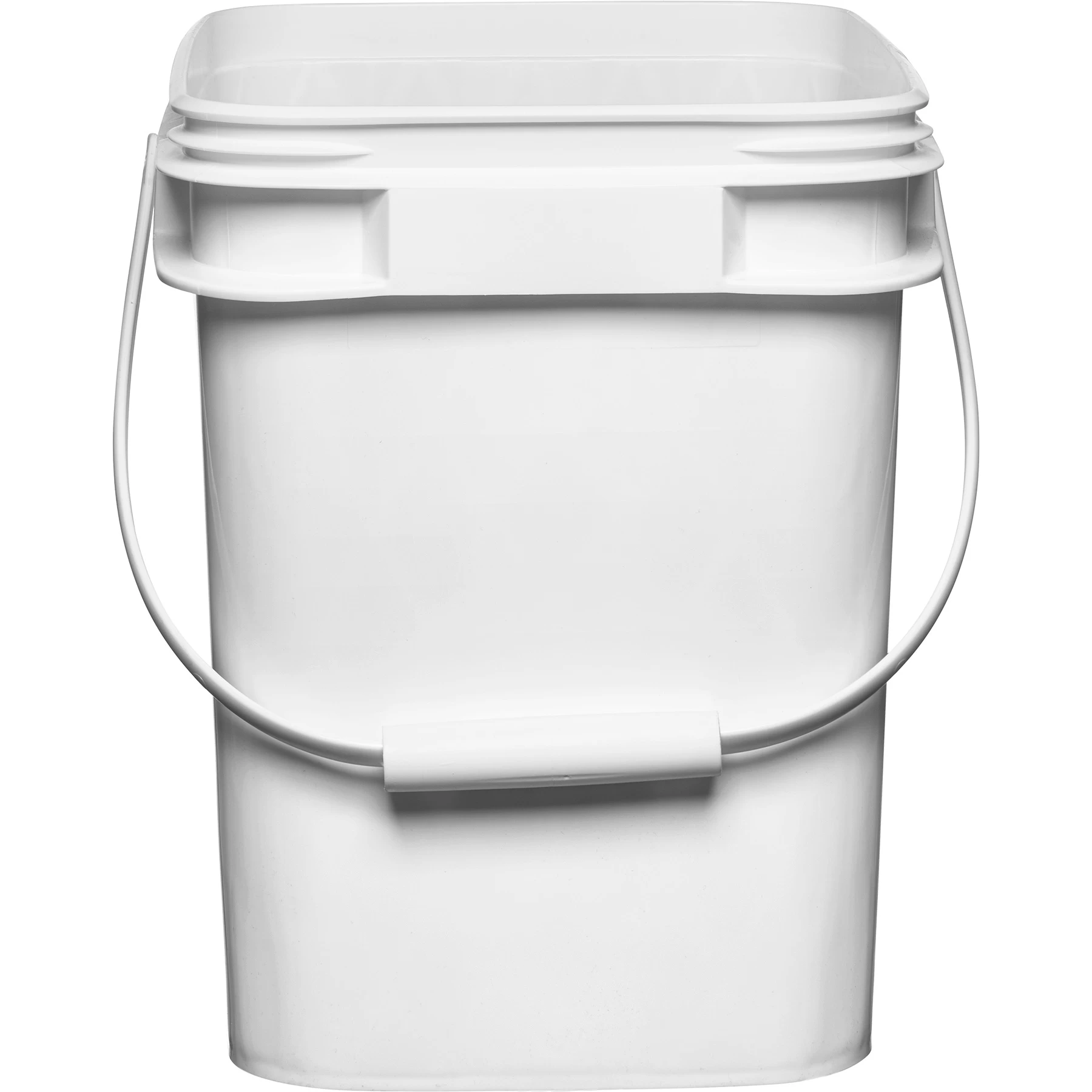 4 Gallon White EZ Stor® Diamond Weave PP Plastic Container W/Handle 4 4 Gallon White EZ Stor® Diamond Weave PP Plastic Container W/Handle - Image 2