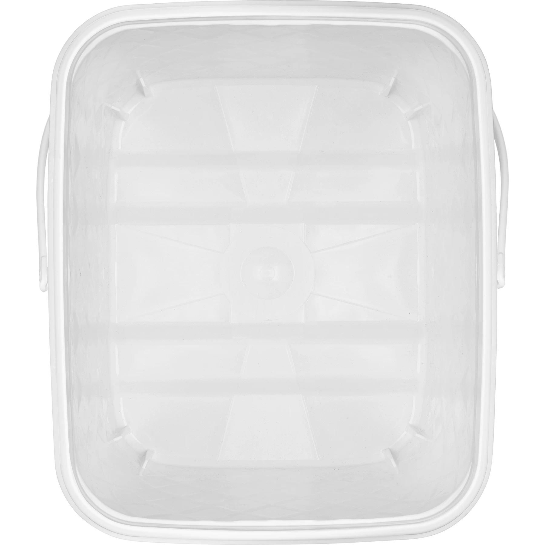 4 Gallon White EZ Stor® Diamond Weave PP Plastic Container W/Handle 5 4 Gallon White EZ Stor® Diamond Weave PP Plastic Container W/Handle - Image 3