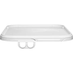 9 Gallon White Square Hinged Plastic Pail Lid W/Tear Tab -container 56whc9 3