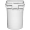 10.7 Gallon White Plastic Pail, Threaded Opening, Lite Latch, UN Rated 1 10.7 Gallon White Plastic Pail, Threaded Opening, Lite Latch, UN Rated -container 56wll9 1