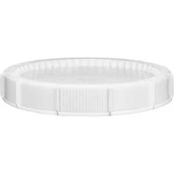 12 Gallon White Threaded Plastic Drum Lid, Life Latch, UN Rated