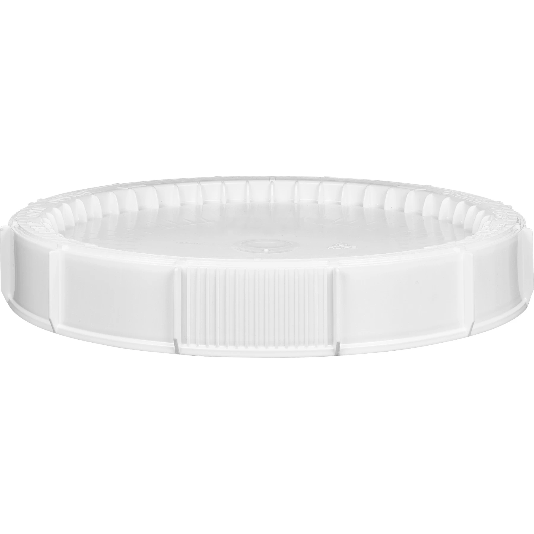 12 Gallon White Threaded Plastic Drum Lid, Life Latch, UN Rated 3 12 Gallon White Threaded Plastic Drum Lid, Life Latch, UN Rated
