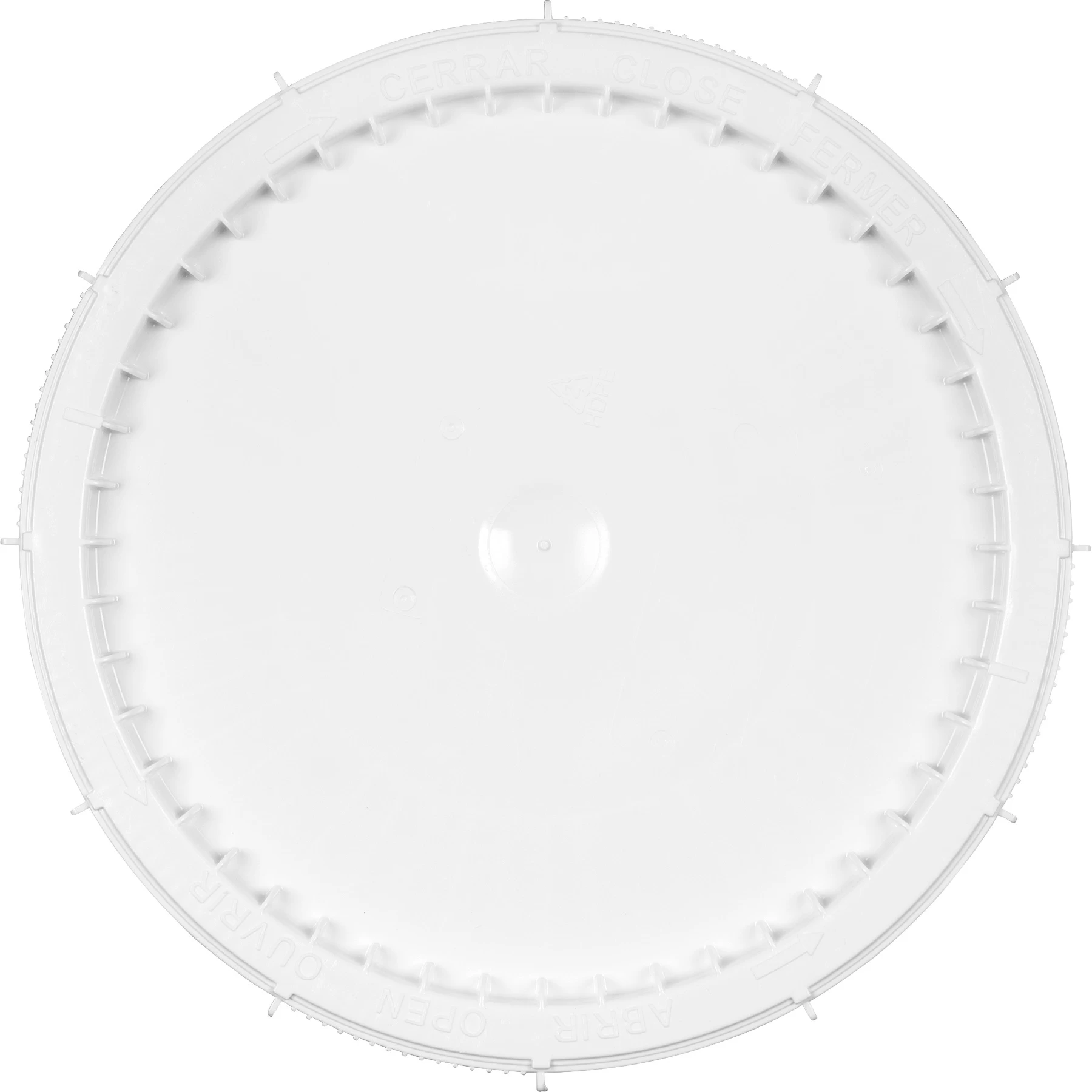 12 Gallon White Threaded Plastic Drum Lid, Life Latch, UN Rated 5 12 Gallon White Threaded Plastic Drum Lid, Life Latch, UN Rated - Image 3