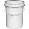 5 Gallon White Threaded Plastic Pail W/Plastic Handle, Life Latch, UN Rated -container 56wng5 1