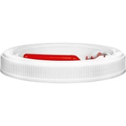5 Gallon White Threaded Plastic Pail Lid, Life Latch, UN Rated