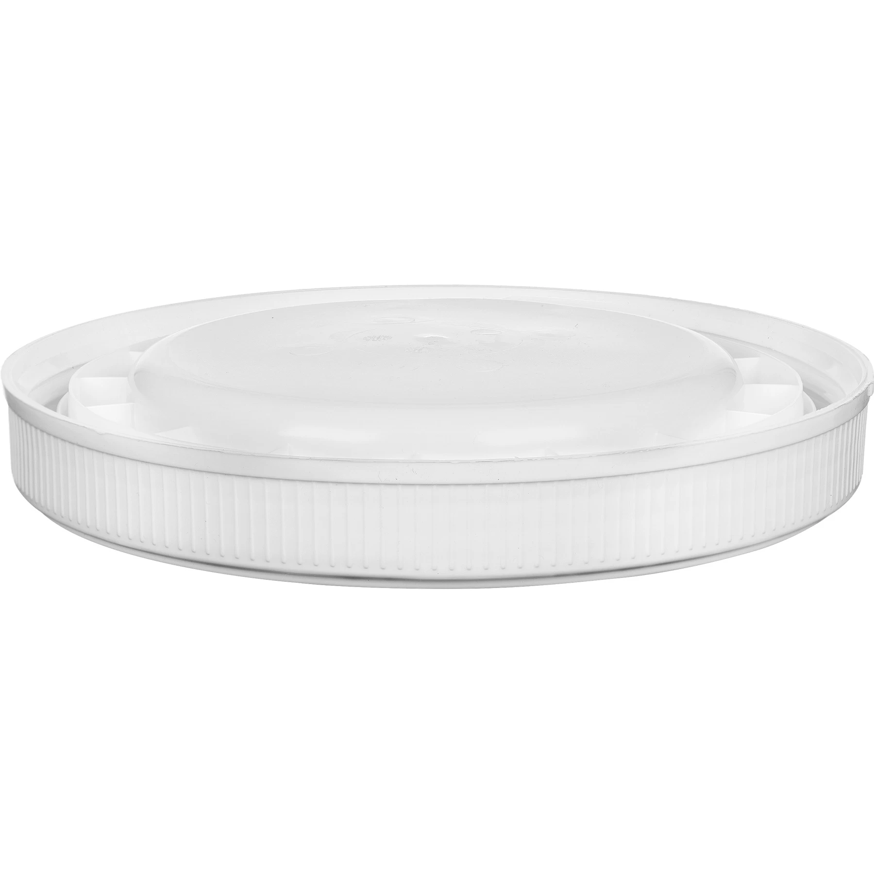 5 Gallon White Threaded Plastic Pail Lid, Life Latch, UN Rated 4 5 Gallon White Threaded Plastic Pail Lid, Life Latch, UN Rated - Image 2
