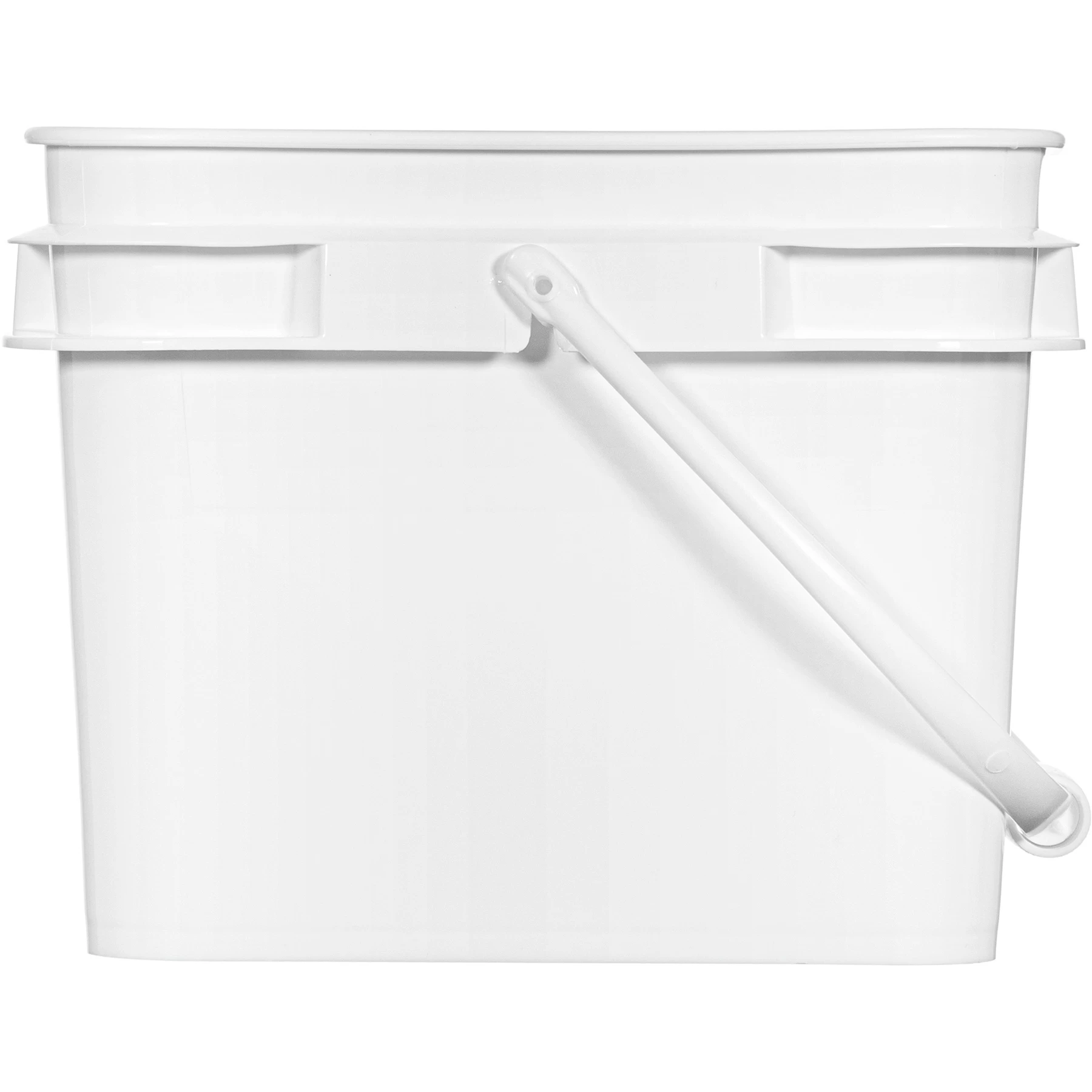 2.1 Gallon White Square Plastic Pail With Plastic Handle (P8 Series) 3 2.1 Gallon White Square Plastic Pail With Plastic Handle (P8 Series)