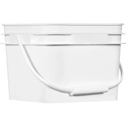 2.1 Gallon White Square Plastic Pail With Plastic Handle (P8 Series) 8 2.1 Gallon White Square Plastic Pail With Plastic Handle (P8 Series) -container 56wr2p 3