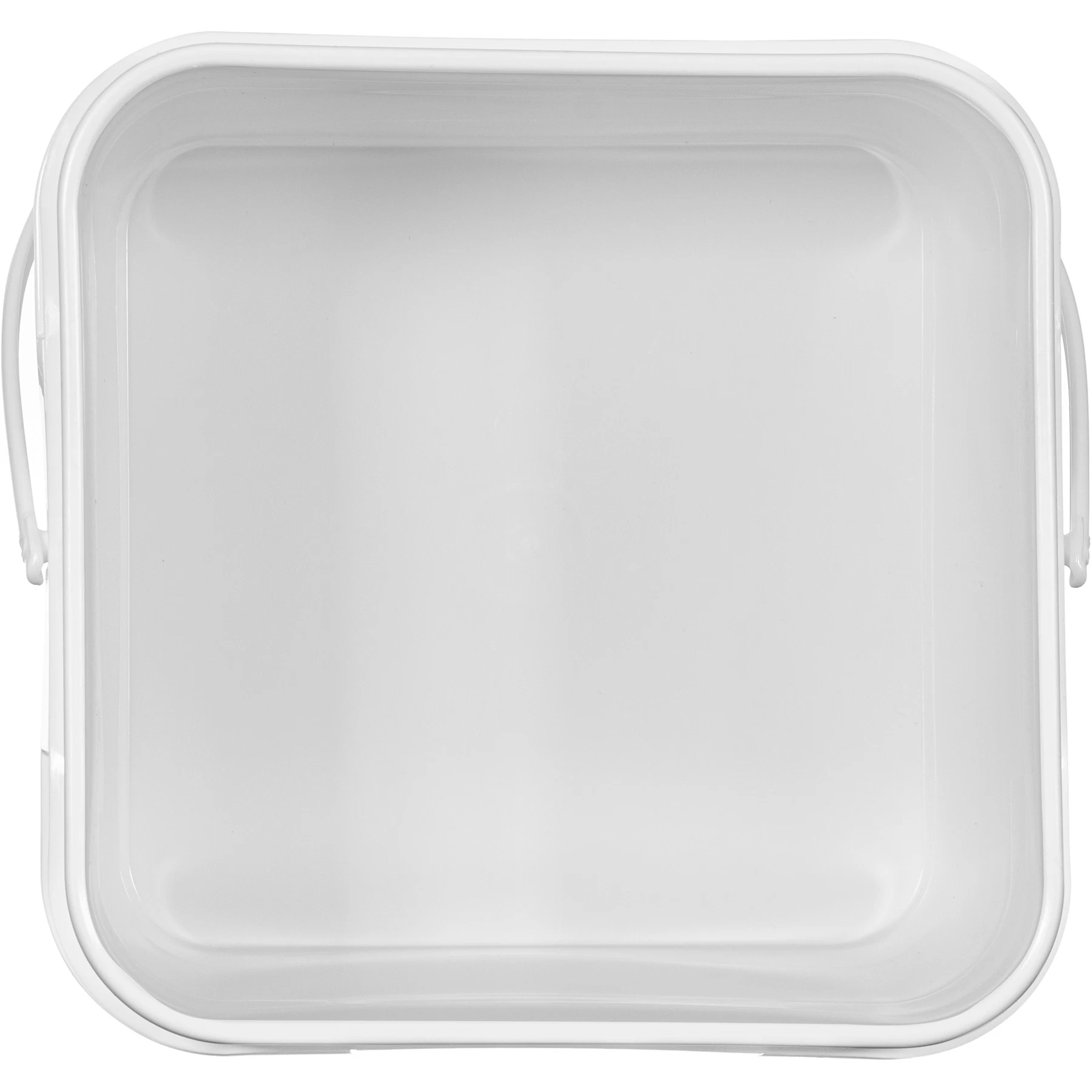 2.1 Gallon White Square Plastic Pail With Plastic Handle (P8 Series) 6 2.1 Gallon White Square Plastic Pail With Plastic Handle (P8 Series) - Image 4