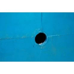 55 Gallon Blue Rain Barrel With Spigot And Overflow -container 56wrbu 3 1