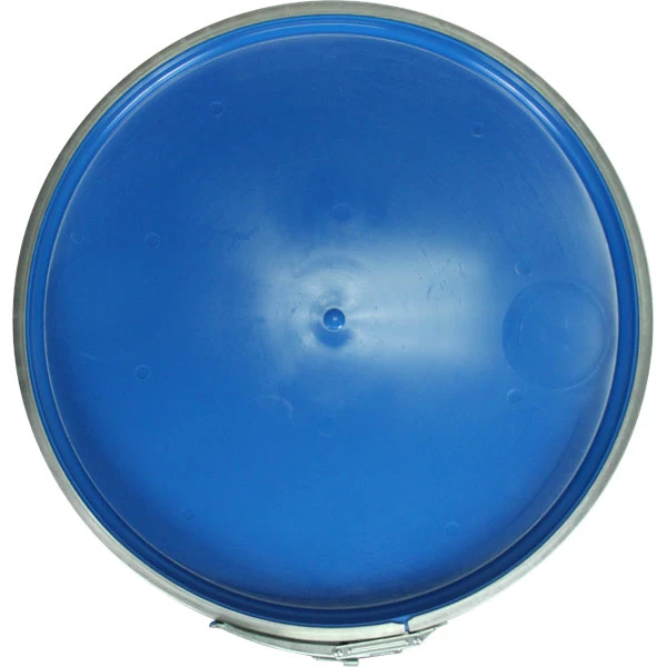 55 Gallon Blue Plastic Drum, Taper Sided, UN Rated, Cover W/Metal Lever Lock 4 55 Gallon Blue Plastic Drum, Taper Sided, UN Rated, Cover W/Metal Lever Lock - Image 2