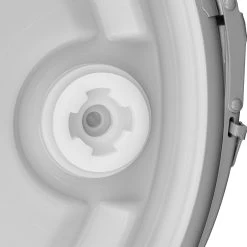 57 Gallon Black Plastic Drum, UN Rated, 2" & 3/4" Fittings, Cover W/Lever Lock Ring -container 57 gallon black plastic drum un rated 2 22 and 3 4 22 fittings cover with lever lock ring 56w54c 4