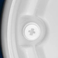 57 Gallon Blue Plastic Drum, UN Rated, 2" & 3/4" Fittings, Cover W/Lever Lock Ring Closure -container 57 gallon blue open head plastic drum un rated 2 22 and 3 4 22 fittings cover with lever lock ring closure 56w54b 3