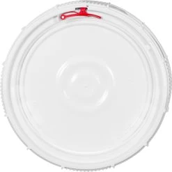 3.5-6.5 Gallon Slotted White Threaded Plastic Pail Lid, Life Latch, UN Rated 8 3.5-6.5 Gallon Slotted White Threaded Plastic Pail Lid, Life Latch, UN Rated -container 57w5nl 3
