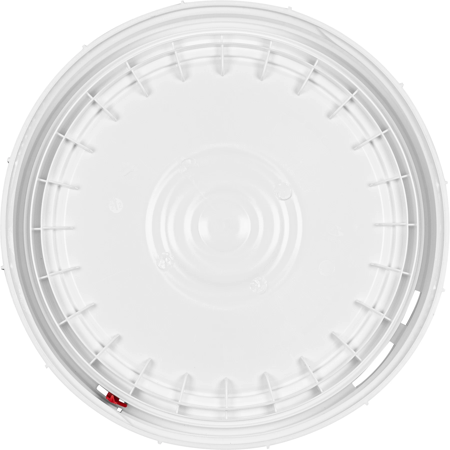 3.5-6.5 Gallon Slotted White Threaded Plastic Pail Lid, Life Latch, UN Rated 6 3.5-6.5 Gallon Slotted White Threaded Plastic Pail Lid, Life Latch, UN Rated - Image 4