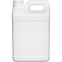 2.5 Gallon White HDPE Plastic F-Style Bottle, 63mm 63-445, 2x1 White Reshipper Box, UN4G/Y27.0/S -container 57wcsw 3