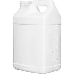 2.5 Gallon White HDPE Plastic F-Style Bottle, 63mm 63-445, 2x1 White Reshipper Box, UN4G/Y27.0/S -container 57wcsw 6