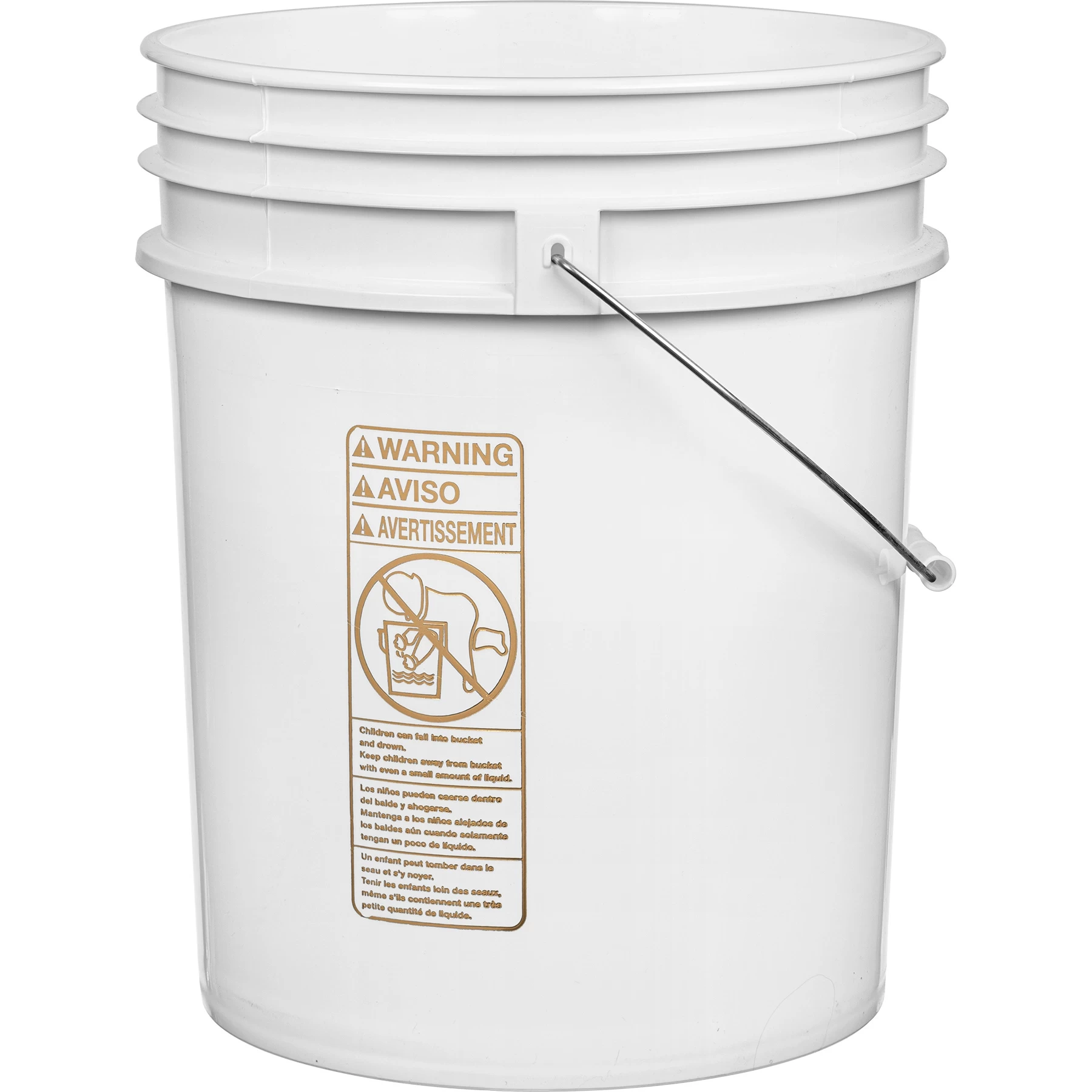 5 Gallon (20 L) White HDPE Pail, W/Metal Handle, UN Rated (P7 Series) 3 5 Gallon (20 L) White HDPE Pail, W/Metal Handle, UN Rated (P7 Series)