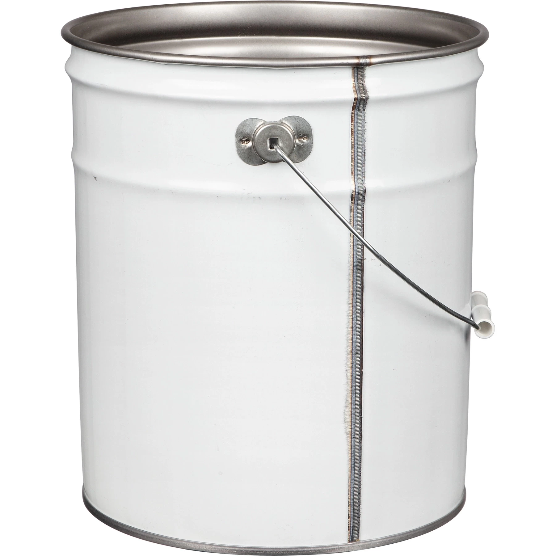 5 Gallon White Open Head Steel Pail (26/24 Gauge) UN Rated, Unlined (S2 Series) 4 5 Gallon White Open Head Steel Pail (26/24 Gauge) UN Rated, Unlined (S2 Series) - Image 2