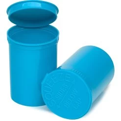 30 Dram Aqua Opaque Plastic Pop Top Container, 150/cs