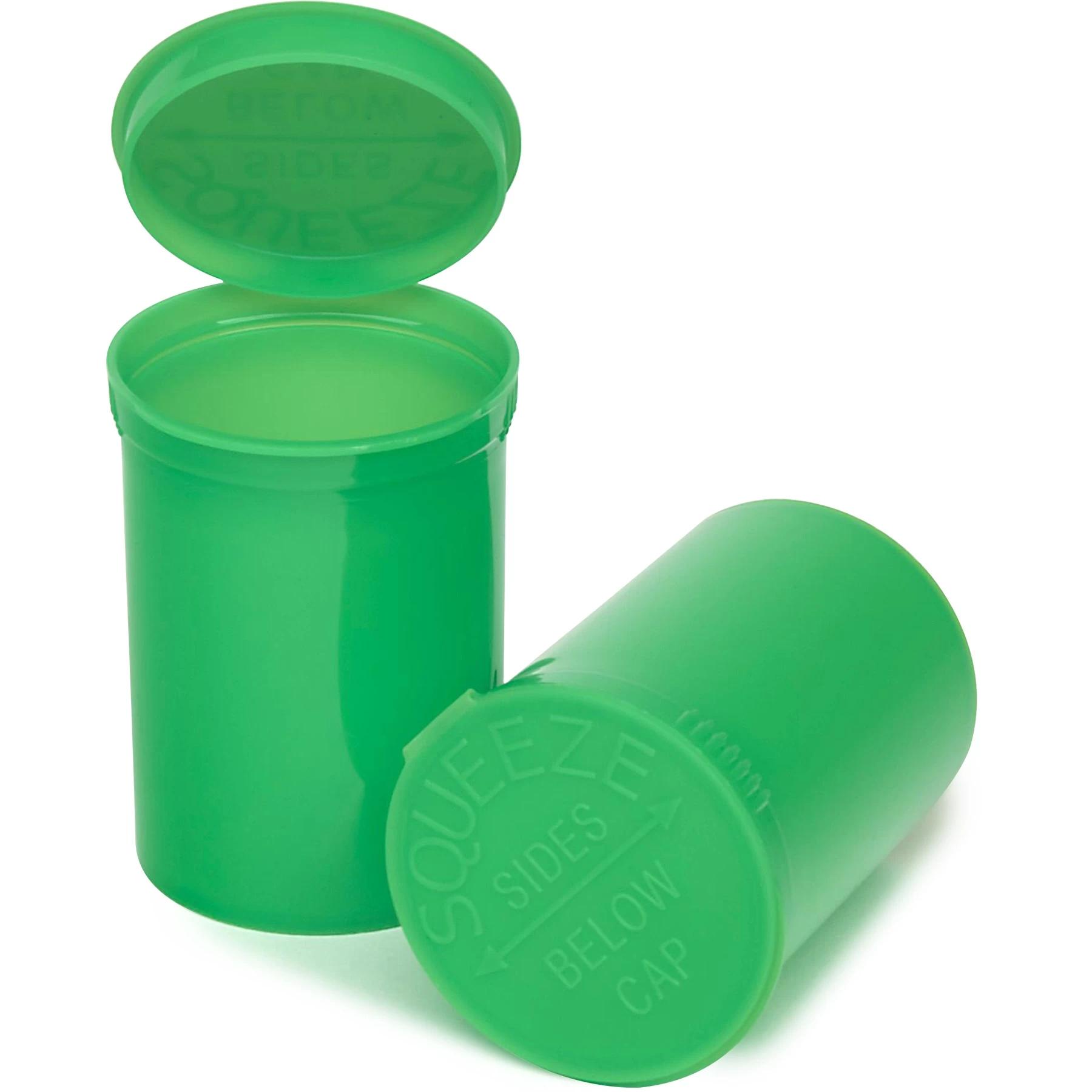 30 Dram Lime Green Opaque Plastic Pop Top Container, 150/cs 3 30 Dram Lime Green Opaque Plastic Pop Top Container, 150/cs
