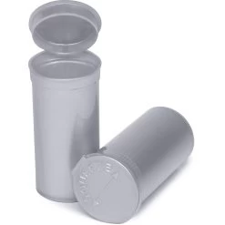 13 Dram Silver Opaque Plastic Pop Top Container, 315/cs
