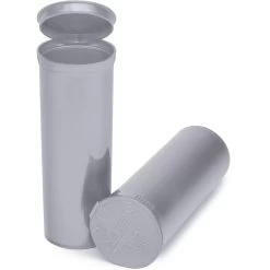 60 Dram Silver Opaque Plastic Pop Top Container, 75/cs